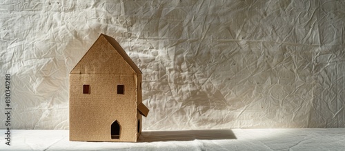 Handmade cardboard house ag...