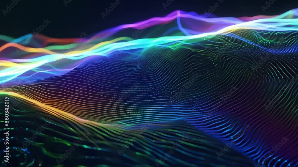 Vibrant Digital Waves Abstract Background Vibrant Digital Waves Abstract Background