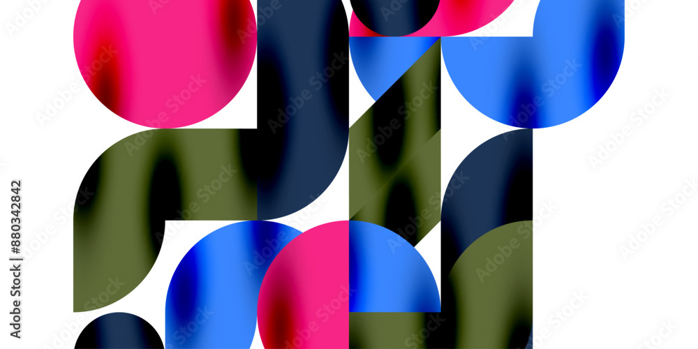 Shadow effect shiny circles and round triangles geometric modern art. Vector Illustration For Wallpaper, Banner, Background, Card, Book Illustration, landing page Shadow effect shiny circles and round triangles geometric modern art. Vector Illustration For Wallpaper, Banner, Background, Card, Book Illustration, landing page