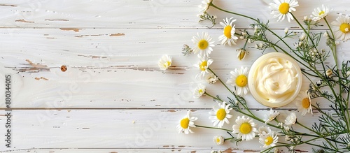 White wooden background wit...