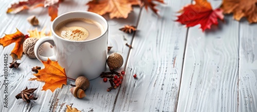 Autumn themed beverage with...