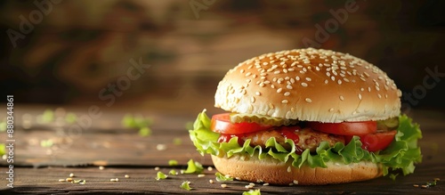Chicken burger with lettuce...