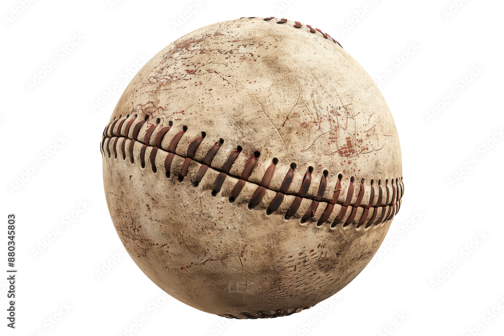 Used baseball isolated on transparent background Used baseball isolated on transparent background