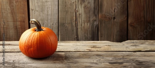 Pumpkin displayed on a rust...