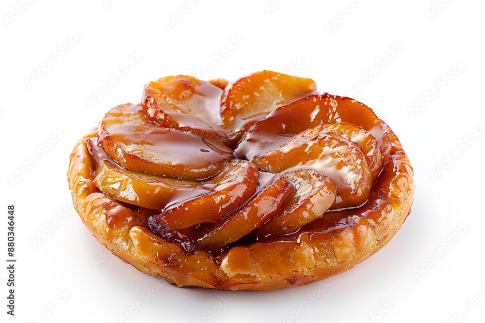 a pastry with caramel sauce on top of it a pastry with caramel sauce on top of it