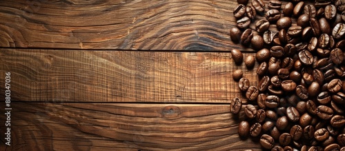 Wooden background with coff...