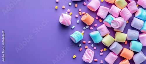 A colorful marshmallow arra...