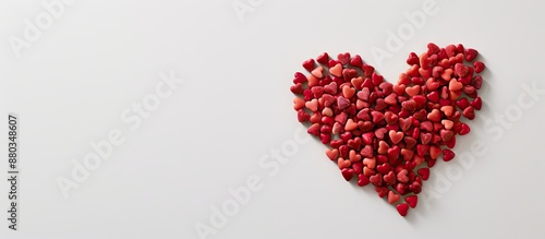Heart shape made of mini he...