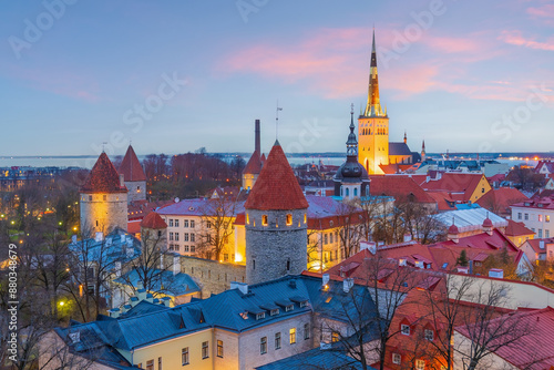 Old town Tallinn city skyline, cityscape of Estonia