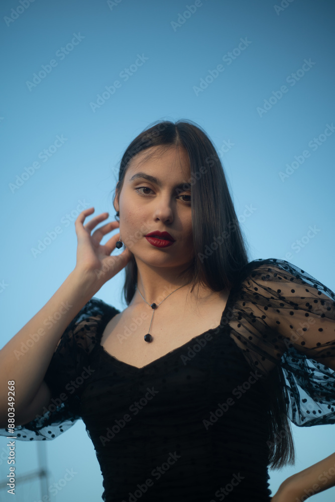 Portrait of a young and sensual long hair woman Portrait of a young and sensual long hair woman