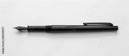 Dark writing instrument with a black tip and a sleek body ideal for sketching with a blank space for image placement. with copy space image. Place for adding text or design
