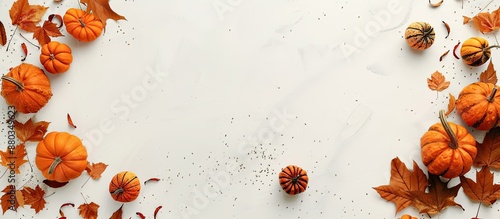 Top down view of pumpkins a...