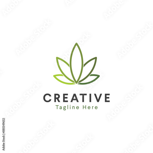 Cannabis leaf logo design inspiration