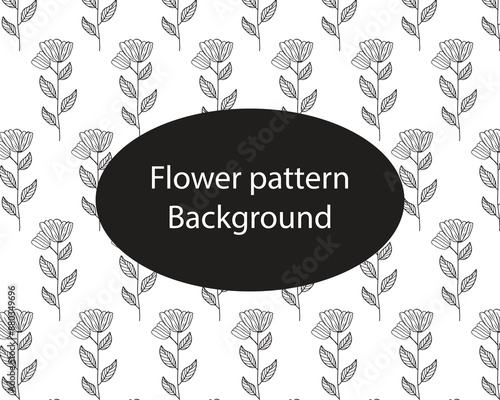 stock pattern background. trend line botanical flower pattern background