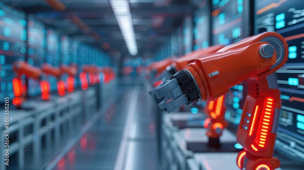 Smart warehouse with robotic arms and holographic inventory systems Smart warehouse with robotic arms and holographic inventory systems