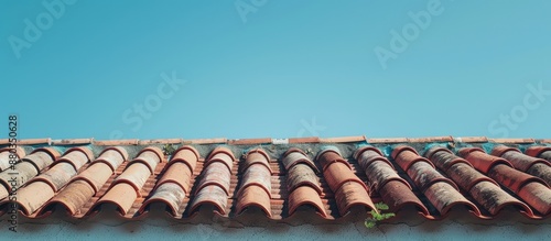 A roof adorned with numerou...