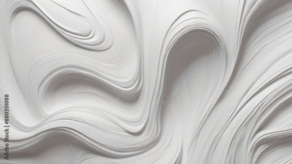 Obraz premium Abstract white wave background image.