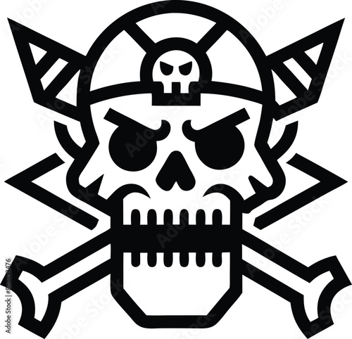 zombie Pirate illustration. pirate, zombie, horror, scary, halloween, cartoon, ghost,  skull, spooky,