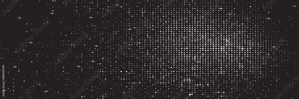 Abstract movement of white star dots on snow on black background isolated space galaxy for abstract futuristic technology, christmas decoration overlay wallpaper, vector. Abstract movement of white star dots on snow on black background isolated space galaxy for abstract futuristic technology, christmas decoration overlay wallpaper, vector.