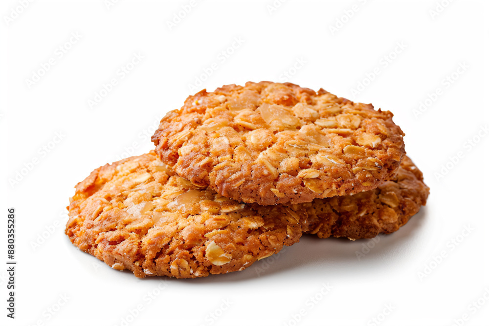 a couple of cookies sitting on top of a white surface a couple of cookies sitting on top of a white surface
