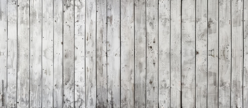Naklejka premium Pastel gray wooden wall with textured planks gives an aged and beautiful appearance suitable for a vintage style with a nostalgic touch and copy space image