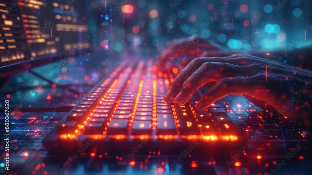 Cyberpunk Typing: A Futuristic Keyboard Cyberpunk Typing: A Futuristic Keyboard