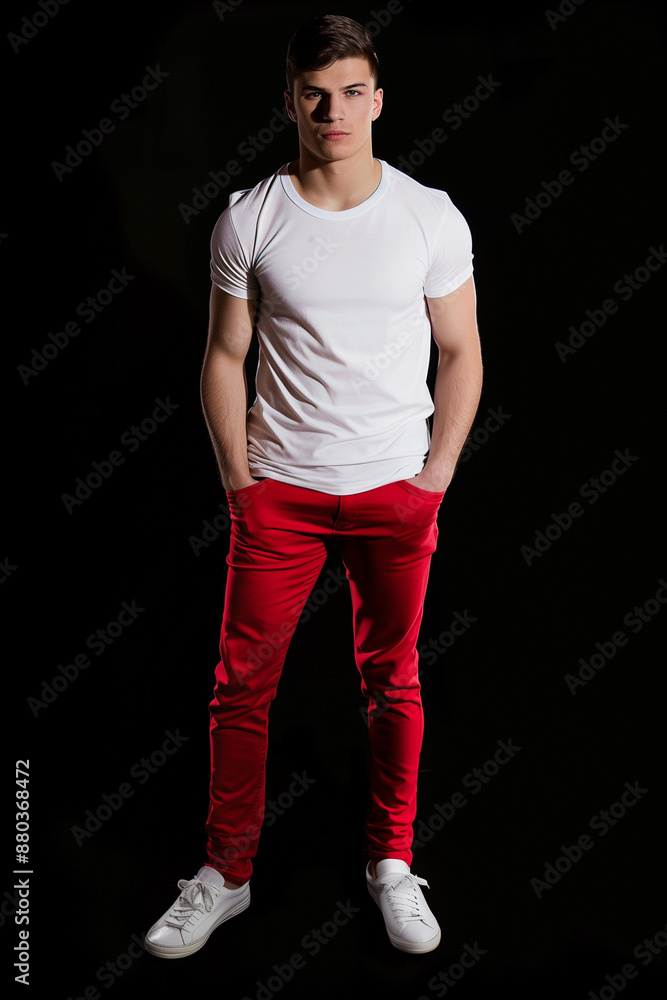 Naklejka premium Young fit caucasian man