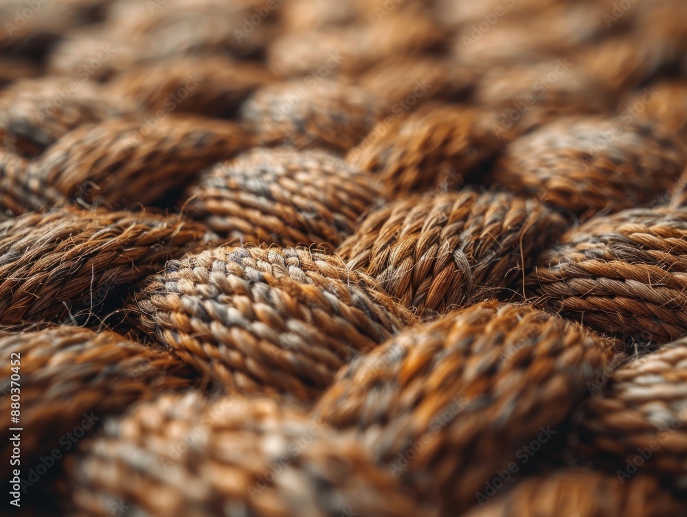 Close-up of Woven Rope Texture