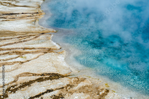 Excelsior Geyser Crater in Midway Geyser Basin, Yellowstone National Park, Wyoming photo