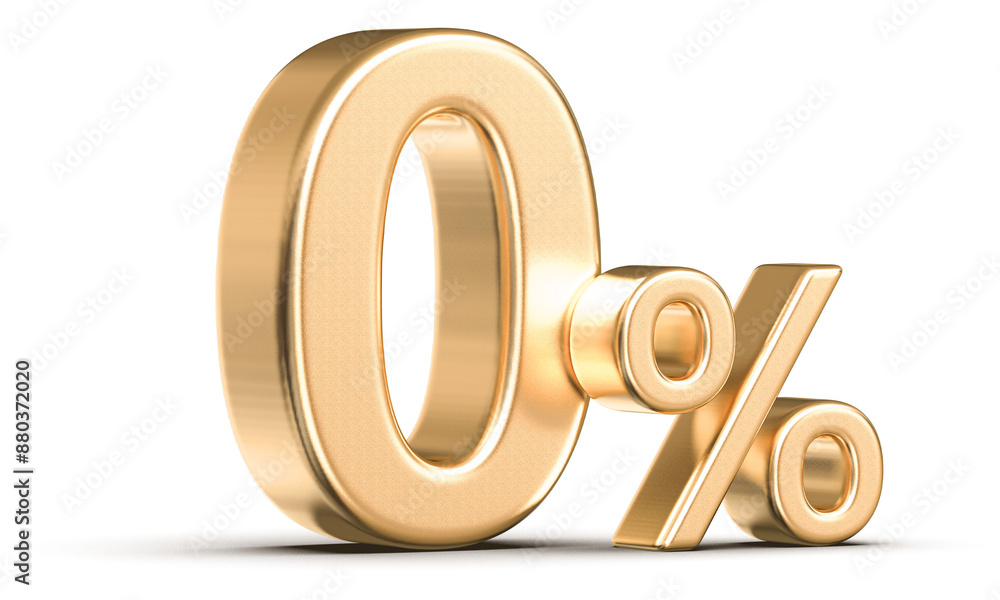0 Percent Gold Number 3D 0 Percent Gold Number 3D