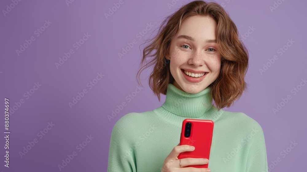 Fototapeta premium The woman with smartphone