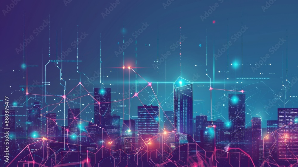 Fototapeta premium Urban Tech Matrix