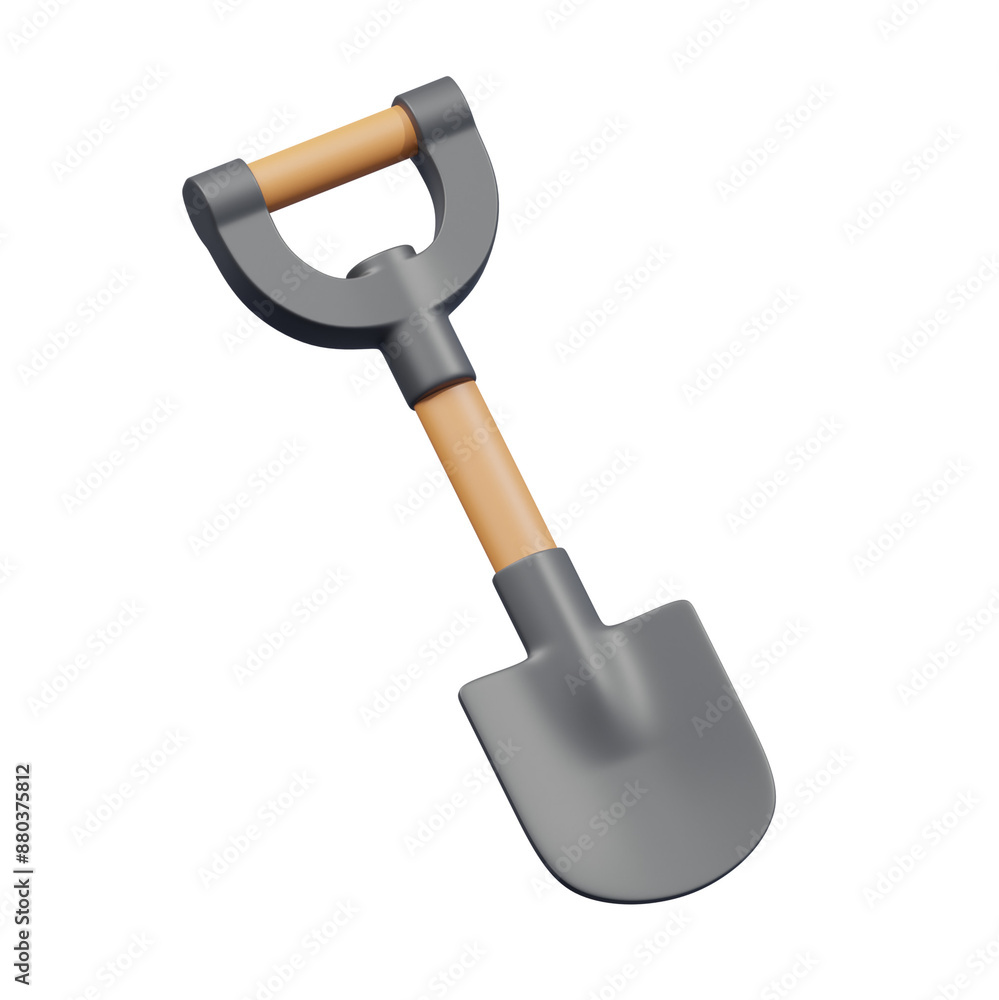 grey abu shovel 3d illustration grey abu shovel 3d illustration