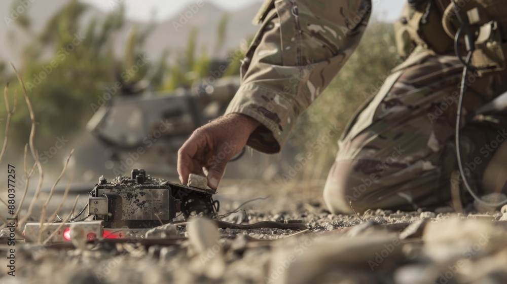 A damaged small tactical drone being recovered from a battlefield, showcasing the risks and realities of deployment A damaged small tactical drone being recovered from a battlefield, showcasing the risks and realities of deployment