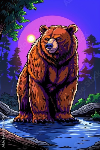 Majestic Bear in the Moonlight photo