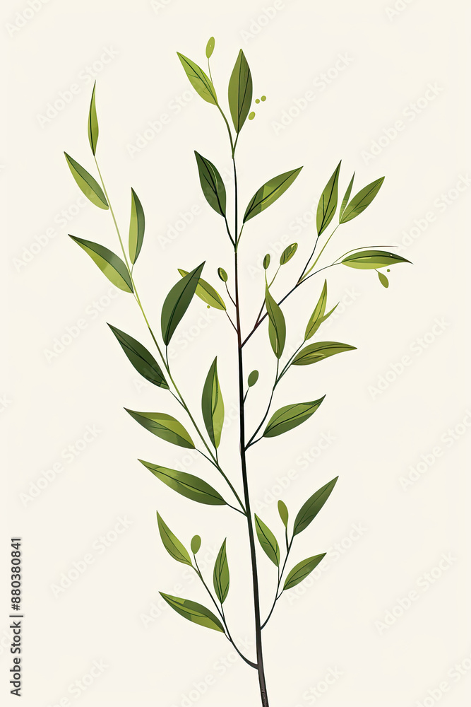 Fototapeta premium An illustration of a plant with white background