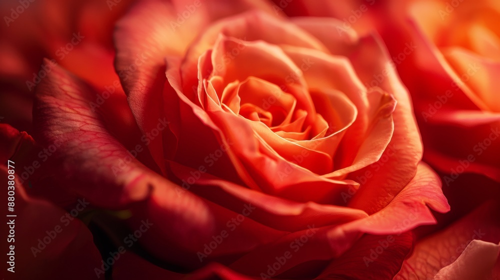 Close-up of a vibrant red rose in full bloom Close-up of a vibrant red rose in full bloom