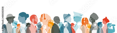 People of different professions together.