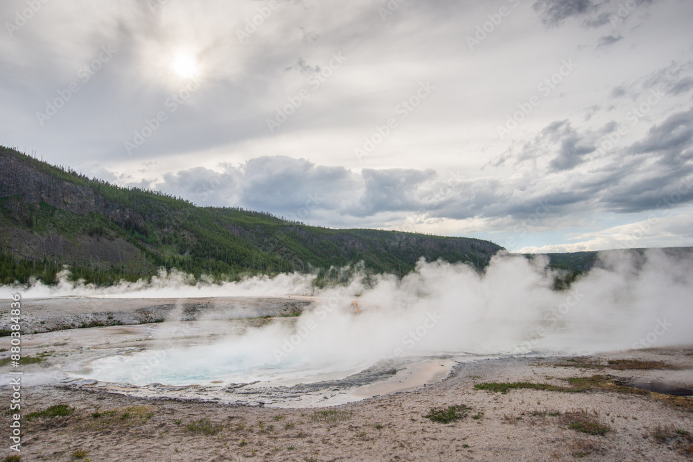 Black Sand Basin in Yellowstone National Park in Wyoming Black Sand Basin in Yellowstone National Park in Wyoming