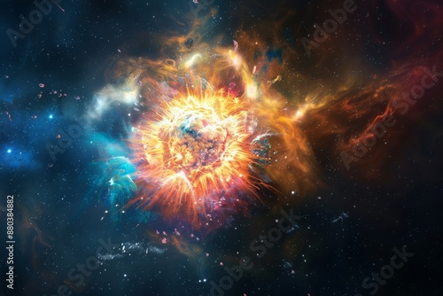 A Powerful Supernova Explosion in the Vastness of Space