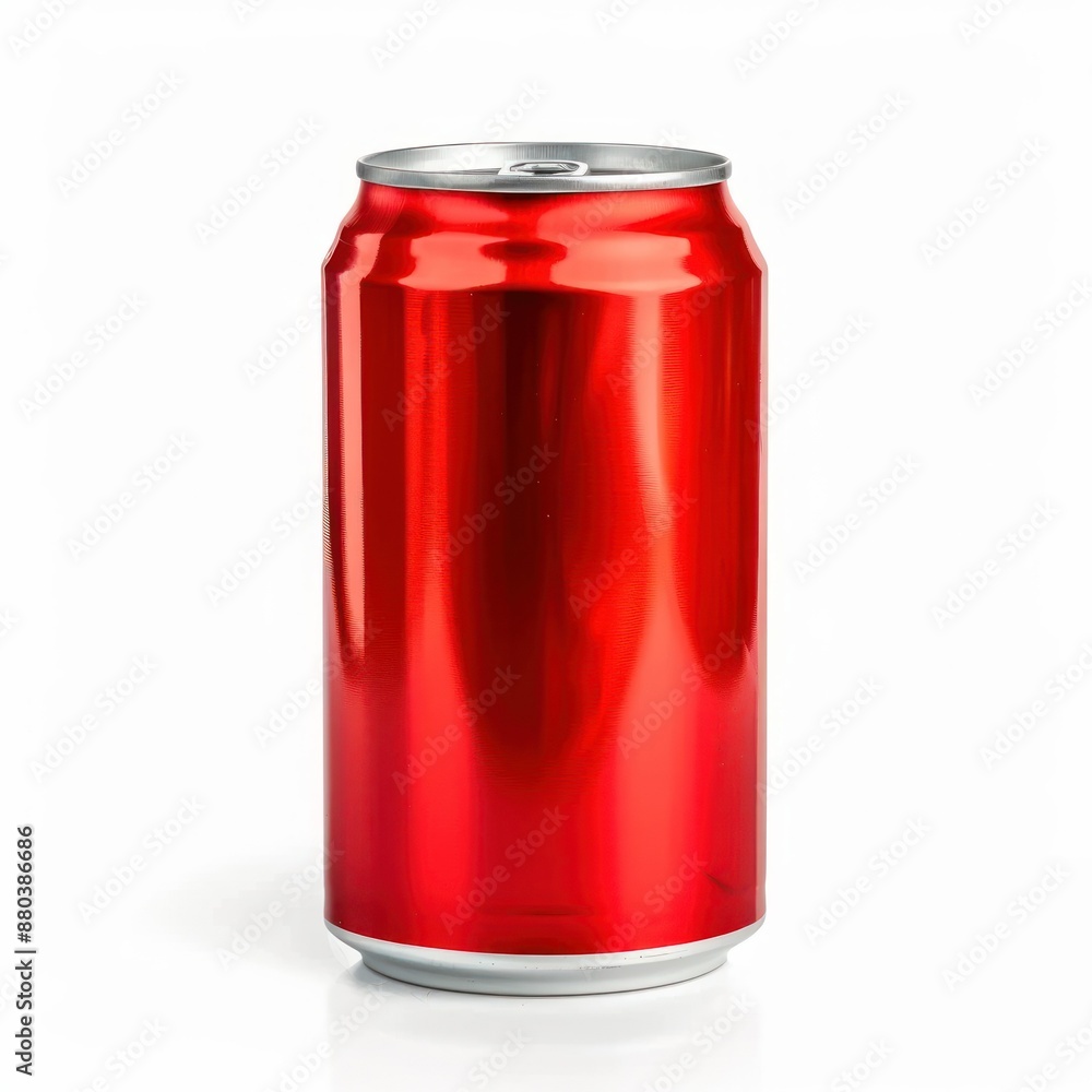Red Soda Can on White Background Red Soda Can on White Background