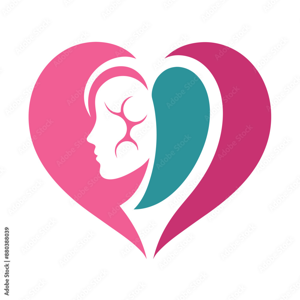 Psychology logo that includes brain and heart vector illustration.
Psychology logo that includes brain and heart vector illustration.