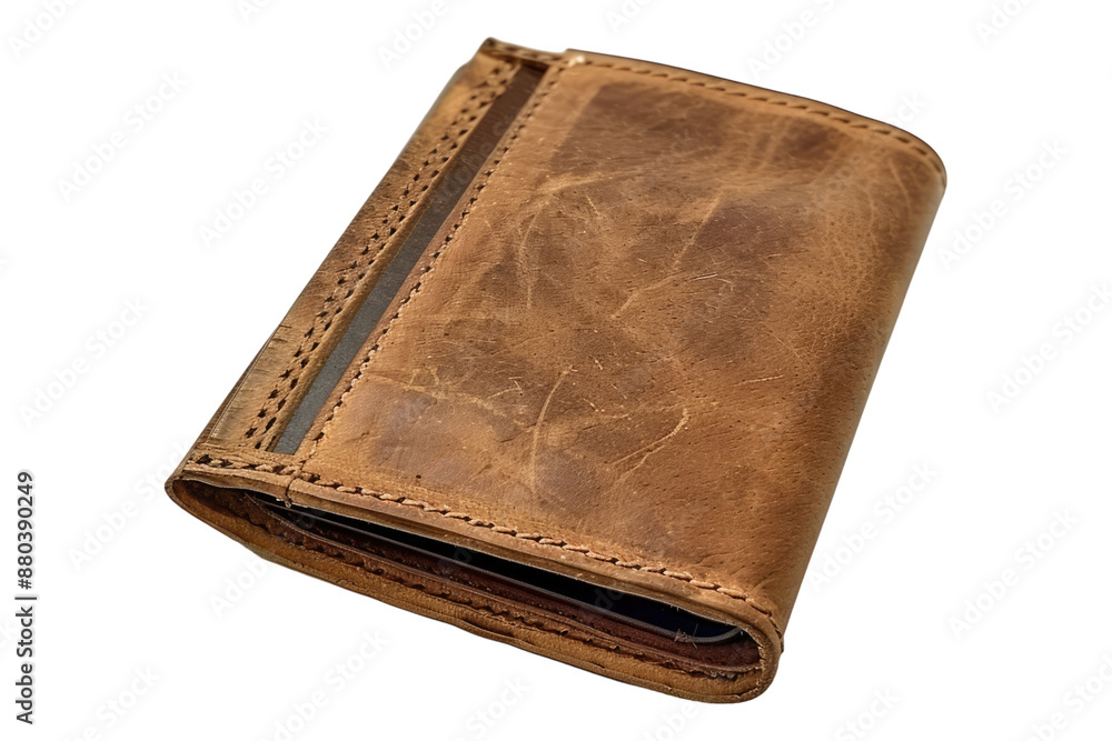 Man wallet isolated on transparent background