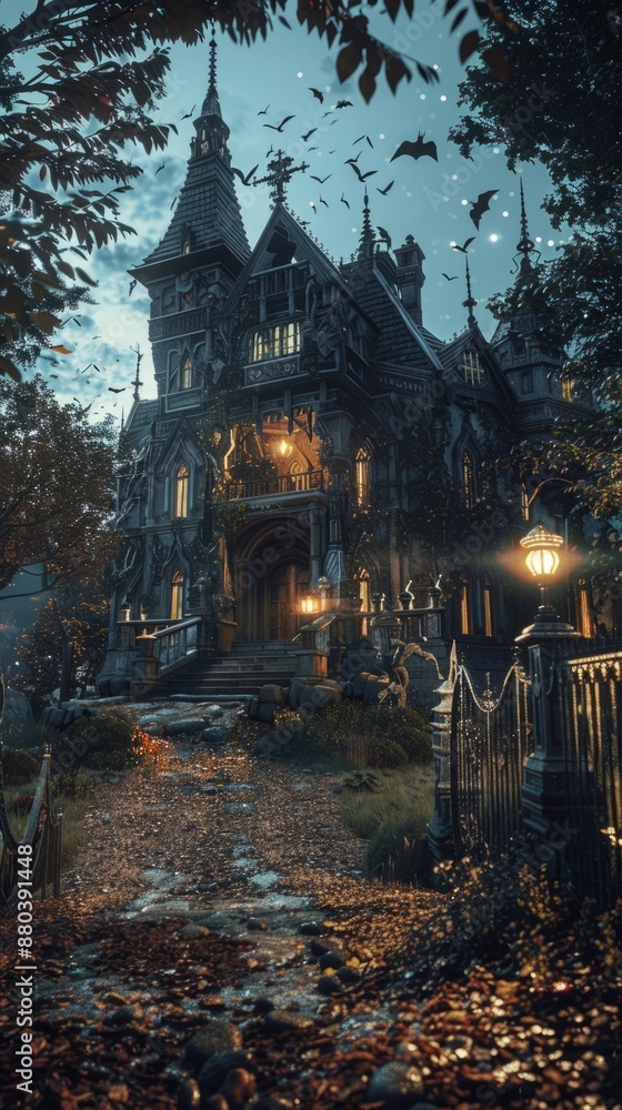 Gothic Haunted Mansion, 4K hyperrealistic photo Gothic Haunted Mansion, 4K hyperrealistic photo