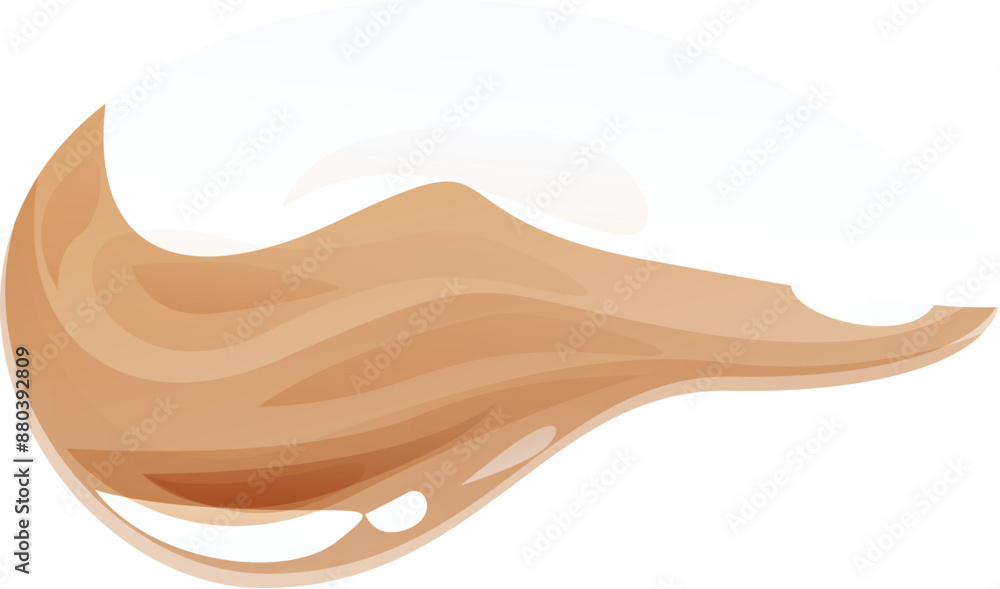 Fototapeta premium Liquid foundation cream flowing down creating a makeup base