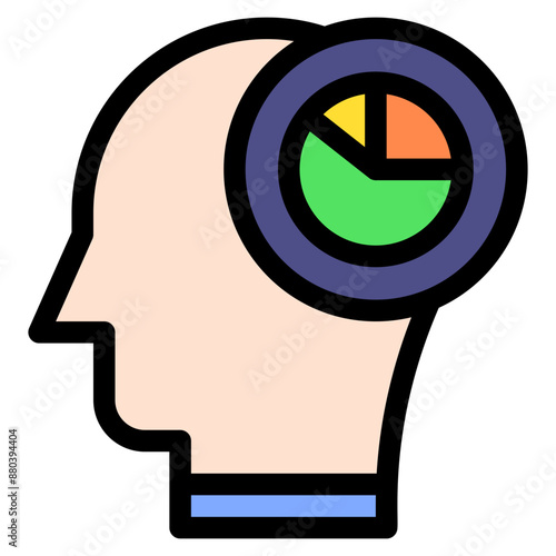 Vector Icon analysis, mind, thought, user, human brain