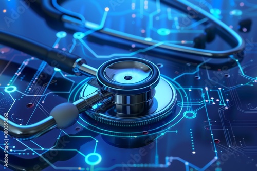Obraz na płótnie Enhancing medical cybersecurity with generative ai for data safety in healthcare and life insurance w salonie