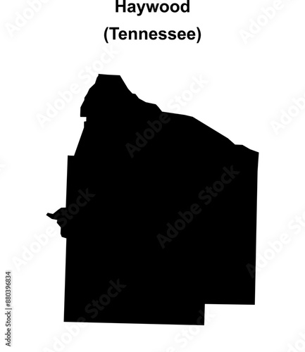 Haywood County (Tennessee) blank outline map