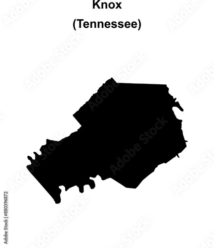 Knox County (Tennessee) blank outline map