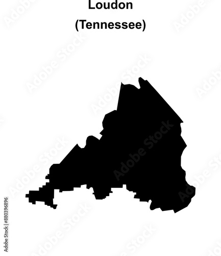 Loudon County (Tennessee) blank outline map